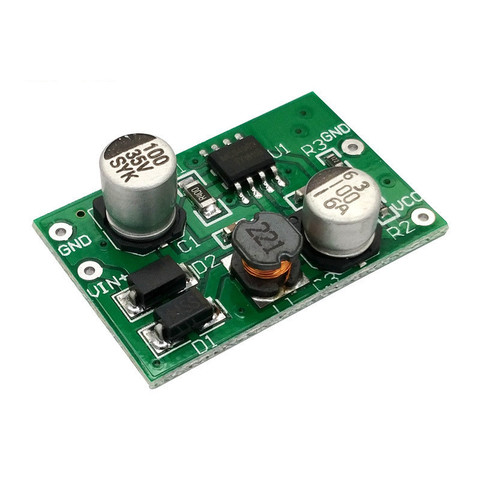 Módulo reductor MC34063, DC-DC, 12V-28V a 5V, módulo regulador reductor, módulo de conversión de voltaje de placa de alimentación ► Foto 1/1