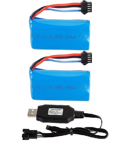 YUKALA 7,4 V 1500MAH Li-Ion batería de 4P/cargador USB para UDI002 UDI902 961 DE 962 a 2,4G Barco de carreras de control remoto ► Foto 1/1