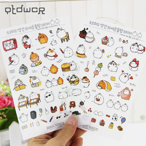 6 hojas/paquete nueva de Corea dibujos animados creativos patata conejo  serie Kawaii PVC etiqueta adhesiva para útiles escolares - Historial de  precios y revisión | Vendedor de AliExpress - PTDWCR Official Store |  