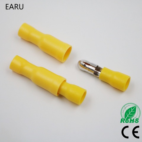 50pcs Yellow Male Female Bullet Insulated Connector Crimp Terminals Wiring Cable Plug FRD5.5-195 FRD5-195 MPD5.5-195 MPD5-195 ► Foto 1/5