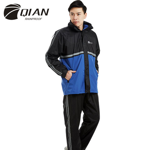 QIAN-chubasquero Impermeable para exteriores para mujer y hombre, traje Impermeable para motocicleta, para acampar, pesca, Poncho de equipo de lluvia ► Foto 1/1