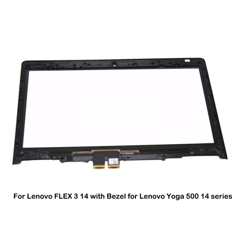 Para Lenovo Yoga 500 14 serie Yoga 500 14ACL 14IHW 14IBD 14 ''Digitalizador de pantalla táctil de cristal para Lenovo FLEX 3 14 con bisel ► Foto 1/4