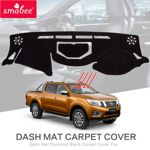 Smabee para Nissan Navara np300 D23 2015-2016 Dash Esterillas negro Alfombras car Dashboard Esterillas aislamiento protector solar ► Foto 1/6