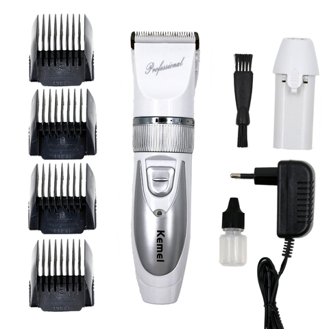 110 V-220 V kemei cortador de pelo recargable clipper profesional eléctrica máquina de afeitar para barber barba afeitadora ► Foto 1/6