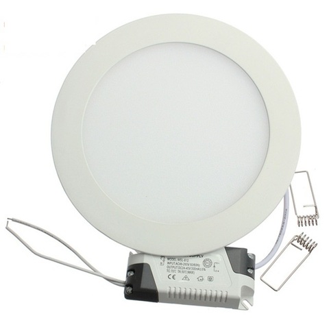 1 unids/lote regulable Ultra delgado Panel LED Downlight 3W 4W 6W 9W 12W 15W 25W ronda luz LED empotrable de techo AC85-265V lámpara del panel ► Foto 1/4