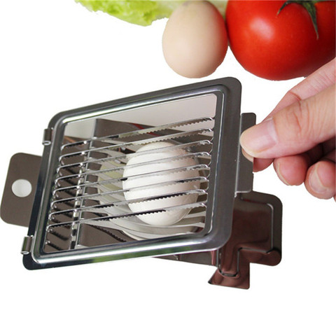 Cortador de huevos de cocina para el hogar, rebanador de huevos de alambre de acero inoxidable para huevos duros, herramienta de cocina, accesorios ► Foto 1/6