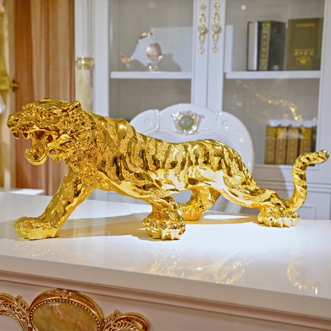 Tigre chino de resina Natural, decoración del hogar del zodiaco chino, regalos de cumpleaños y Navidad, regalos de decoración de boda ► Foto 1/6