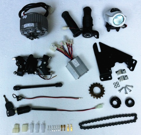 Motor de cepillo para bicicleta eléctrica, kit de bricolaje de 22 