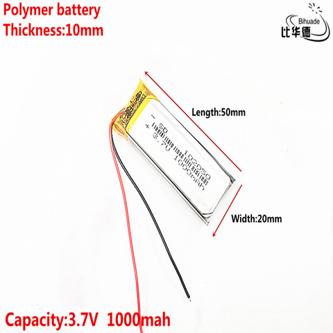 1000 mah de litio-batería de polímero de iones de 3,7 V 102050 KTV batería para el hogar micrófono con amplificador de audio micrófono del ordenador ► Foto 1/1