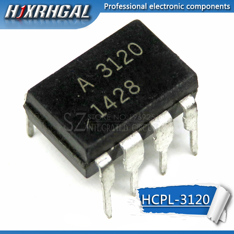 Optoacopladores HCPL-3120, 10 unids/lote, HCPL3120, 3120, A3120, DIP8, original, nuevo ► Foto 1/1