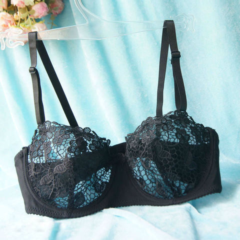 Señoras Bordado Encaje mujeres sujetador bralette Ropa interior Lencería negro rojo blanco tamaño ABCD 75 80 85 90 95 100 ► Foto 1/6