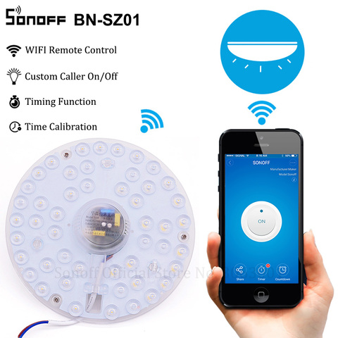 Sonoff WiFi techo lámpara 18 W blanco frío 6500 K inalámbrico Smart Home APP Control remoto WIFI LED funciona con Alexa Google Home ► Foto 1/1