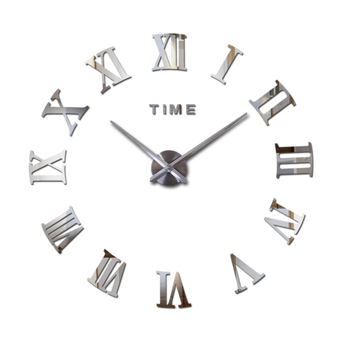 Gran oferta de Relojes de pared decorativos para el hogar, de cuarzo, de diseño moderno reloj de pared, horloge 3d, pegatinas de espejo acrílico, bricolaje ► Foto 1/6