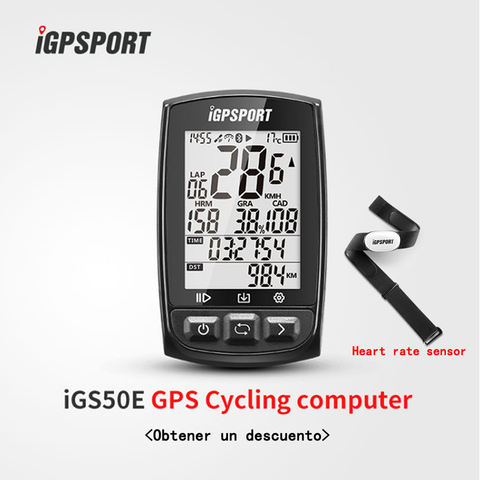 IGPSPORT GPS iGS50E ciclo computadora impermeable IPX7 inalámbrica ANT + velocímetro de bicicleta Digital cronómetro para ciclismo odómetro ► Foto 1/6