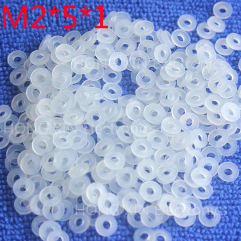 M2 * 5*1 blanco arandela de Nylon plana de plástico espaciador lavadora espesor ronda circular anillo de junta de alta calidad circular 100 Uds ► Foto 1/3