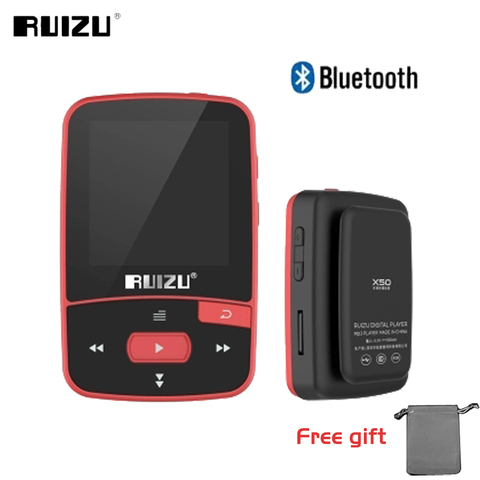 Ruizu-Minireproductor de Mp3 deportivo X50, Bluetooth, música, Audio Mp 3 Mp-3, con Radio Digital, Hifi, pantalla de alta fidelidad, Fm, Flac, Usb, 8Gb, sin pérdida ► Foto 1/6