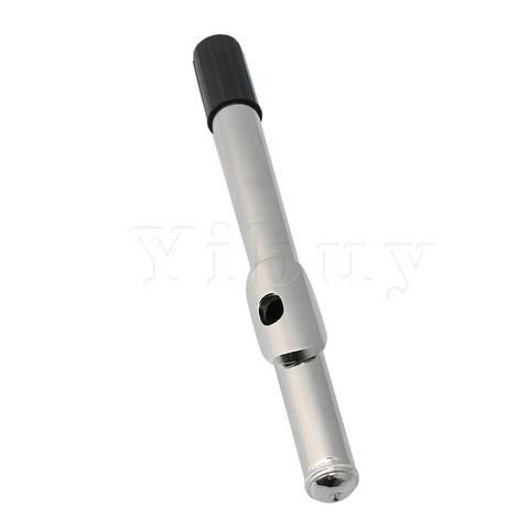 Yibuy-rótula de flauta de Metal de 22,6 cm de longitud, boquillas de repuesto, instrumento de viento de madera, accesorios plateados ► Foto 1/6