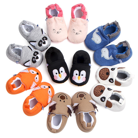 Zapatos para bebé de dibujos animados lindos recién nacidos niños niñas primeros caminantes pisos suela suave zapatos antideslizantes calzado niños botines ► Foto 1/6
