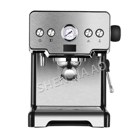 Cafetera italiana de acero inoxidable para el hogar, máquina de café semiautomática de 15bar, 1450W ► Foto 1/6