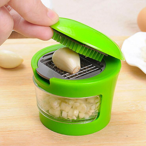 1 unids/lote prensas de ajo de acero inoxidable Manual picadora de ajo herramientas para ajo suministros de cocina Gadgets prensas curvas herramientas de frutas ► Foto 1/6