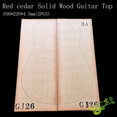 Guitarra de madera sólida de cedro rojo de grado AAA, Panel de guitarra de madera artesanal de 41 pulgadas, Material de fabricación de guitarras hechas a mano de 4,5x220x550mm(2 uds.) ► Foto 1/6