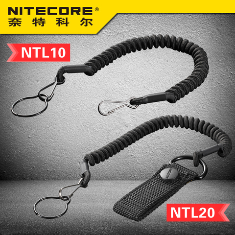 Nitecore-linterna táctica con cordón, anillo de acero inoxidable perforado, cuerda de seguridad para lámpara de 25,4mm de diámetro, NTL10 NTL20 ► Foto 1/5