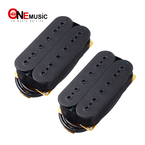 Pastillas de guitarra eléctrica de 6 cuerdas, Humbucker Dual en línea, ajustable, 12 Uds., pastilla de Tornillo hexagonal, color negro ► Foto 1/6