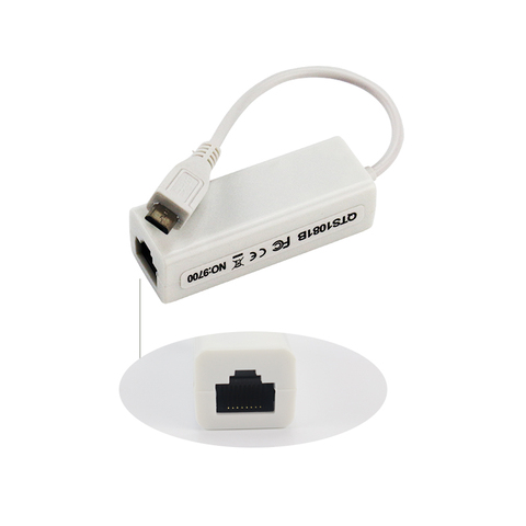 Raspberry Pi Zero-Adaptador de Ethernet Micro USB a tarjeta LAN RJ45, tarjeta de red de 10M para Raspberry Pi Zero W/1,3 ► Foto 1/6