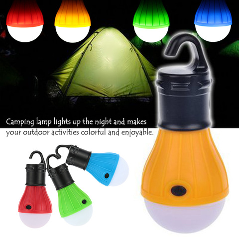 Eletorot Portable exterior colgante tienda Camping lámpara de luz bombilla LED linternas a prueba de agua luces de noche 3 * AAA batería ► Foto 1/6