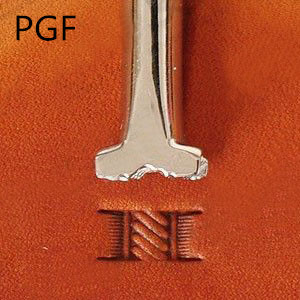 PGF 2 tejida jomon de acero inoxidable estampado herramientas de talla de cuero ► Foto 1/1