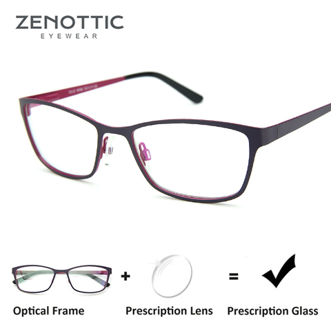 ZENOTTIC gafas para mujeres Marco rectangular miopía Anti-Blue-Ray anteojos ópticos hipermetropía fotocromáticos gafas ► Foto 1/6