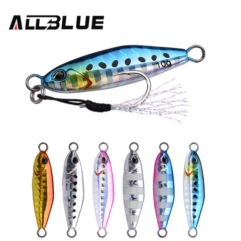 Micro Plantilla de Metal ALLBLUE 2022, 3g, 5g, 7g, 10g, fundición a tierra, cuchara Jigging, plomo, Mar Cast, señuelo de pesca, aparejos cebo Artificial ► Foto 1/6