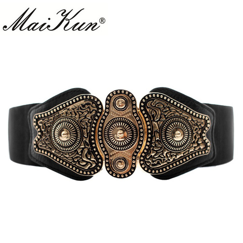 MaiKun-cinturones anchos para mujer, cinturón elástico de marca de diseñador, alta calidad ► Foto 1/6