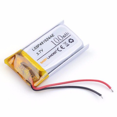 Batería de repuesto Easylander LSSP491524AE 3,7 v 100mah batería de polímero de iones de litio para Smartband Fitbit Surge la batería del Smartwatch ► Foto 1/1
