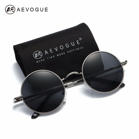 Gafas de sol polarizadas AEVOGUE para hombres/mujeres pequeño Marco de aleación redondo estilo de verano gafas de sol Unisex UV400 a0518 ► Foto 1/6