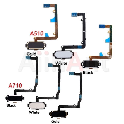 Cable flexible con Sensor de huella dactilar para Samsung Galaxy A5 A7 2016 A510 A510F A710 A710F, botón de inicio Original ► Foto 1/5