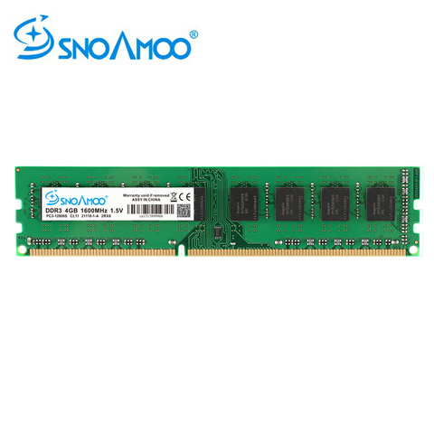 SNOAMOO-ordenador de sobremesa DDR3, 4GB, 1333/1600MHz, memoria de PC3-12800S, 240 pines, DIMM, para Intel, garantía de por vida ► Foto 1/5