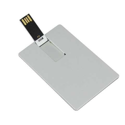 Unidad flash usb de aluminio para tarjeta de negocios, pendrive de 4GB, 8GB, 16GB, 32GB, tarjeta de crédito, logotipo personalizado de la empresa ► Foto 1/5