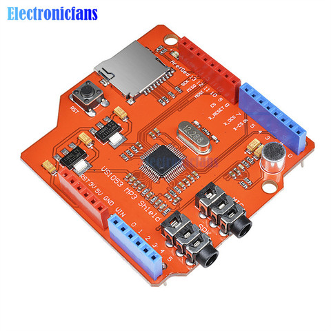 Vs1053 vs1053b audio estéreo Reproductores MP3 escudo registro decodificación Módulo de placa de desarrollo con ranura para tarjeta TF para Arduino Uno R3 uno ► Foto 1/1