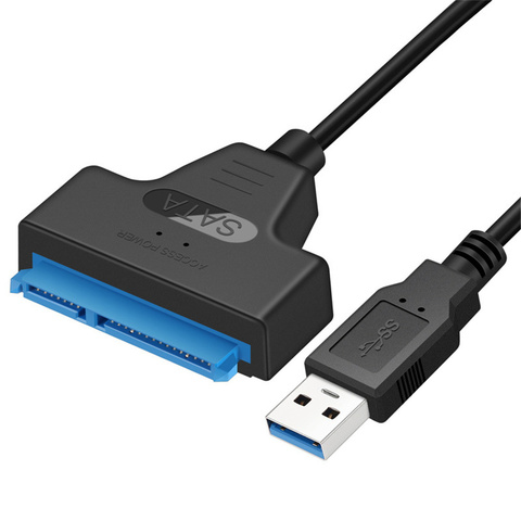 Nuevo USB 3,0 SATA 3 Cable Sata a USB adaptador hasta 6 Gbps soporte 2,5 pulgadas disco duro externo SSD HDD 22 Pin Sata III Cable ► Foto 1/6