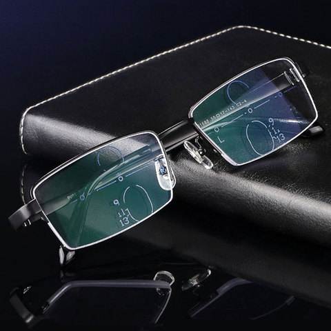 Anti blue-ray bloqueo lectura multifocales progresivas gafas rayos GAMMA lectores enfoque múltiple presbicia marca gafas Luz ► Foto 1/6