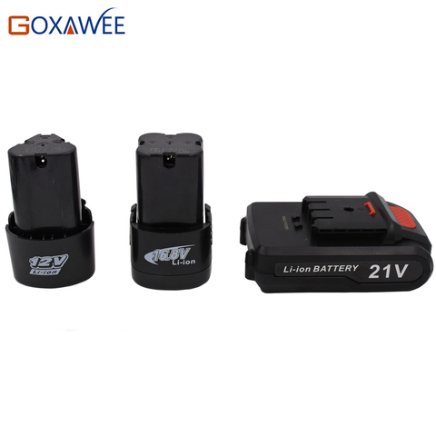 Goxawee-destornillador eléctrico inalámbrico de 21V, batería de litio recargable para destornillador, 12V, 16,8 V,21V ► Foto 1/6