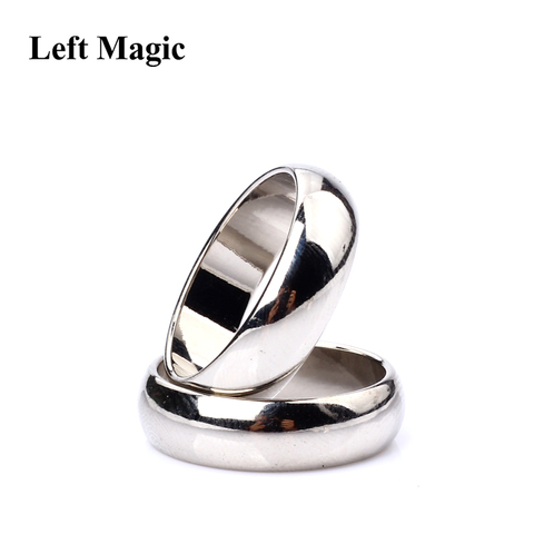 1 Uds de plata anillo combado PK anillo magnético PK anillo espectáculo De Magia atrezzo magia de trucos de magia B1060 ► Foto 1/6