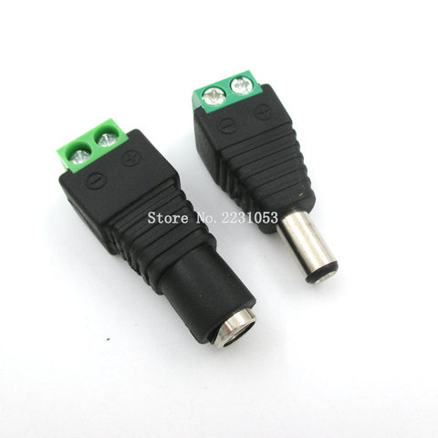 Adaptador de enchufe de cc para cámaras CCTV, 5 uds., macho + 5 uds. Hembra, 2,5x5,5 MM, 5,5x2,5mm ► Foto 1/1