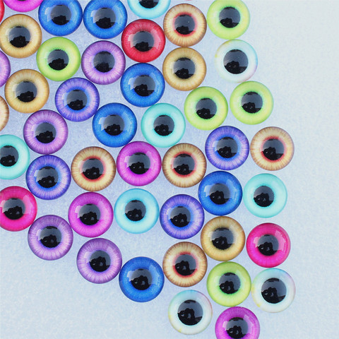 Cabujones redondos de colores variados para hacer fotos, cabujones de cristal con patrones de Ojos de dragón, 8mm, 10mm, 12mm, 20mm, DIY ► Foto 1/3