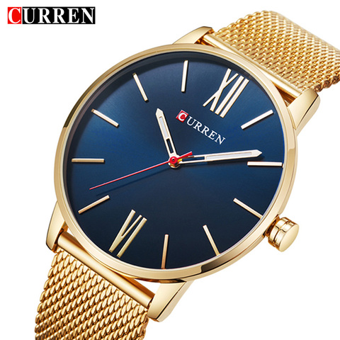 Curren relojes para hombre marca superior reloj de cuarzo dorado de lujo para hombre Envío Directo correa de malla Casual deportivo Masculino relogo Masculino 8238 ► Foto 1/6