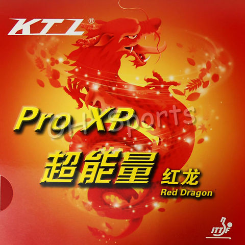 KTL Pro XP-Red-Dragon Red Dragon Attack y bucle granos en tenis de mesa, goma con esponja ► Foto 1/6