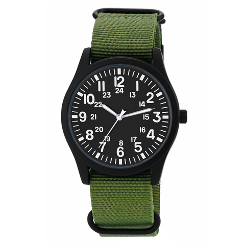 Reloj deportivo con correa de nailon para hombre, pulsera de cuarzo con pantalla de 24H, para exteriores, Air Force ► Foto 1/6