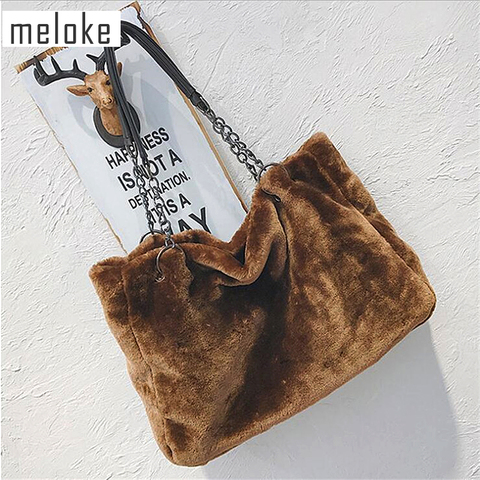 Bolso de mano de piel de gran tamaño para mujer, bolsa de compras informal con correa de metal, de viaje, para invierno, MN868, 2022 ► Foto 1/6