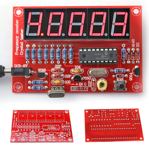 Kits de bricolaje RF 1Hz-50MHz, oscilador de cristal, contador de frecuencia, medidor Digital LED ► Foto 1/6